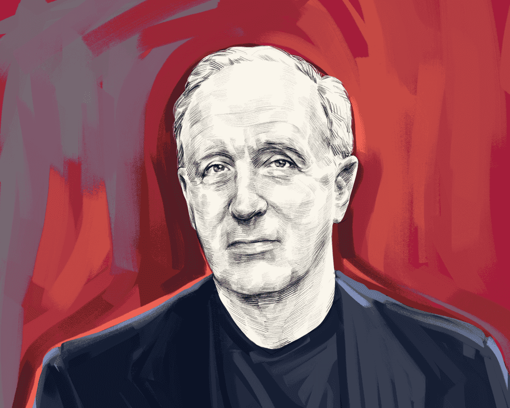 An illustration of the author Steven Pressfield, originally from the Tim Ferriss blog